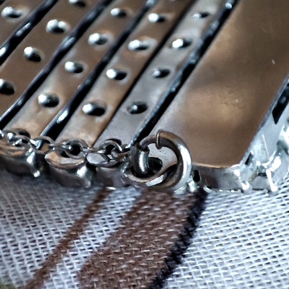 Vintage Signed Kramer of New York Seven Row Prong Set Clear Rhinestone Bracelet - Picture 11 of 16